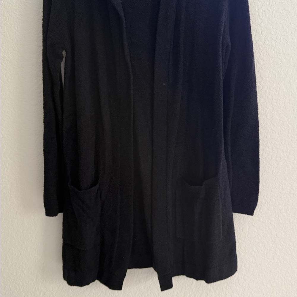 Barefoot Dreams Cozychic Lite Black Hooded Cardigan Size XS/S - Picture 3 of 11